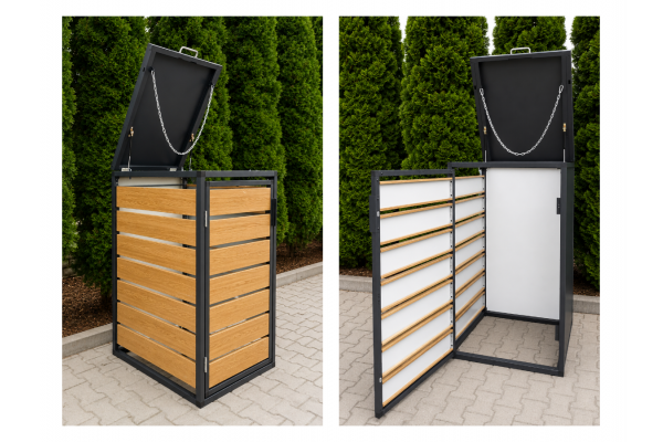 ZABUDOWA ŚMIETNIKOWA 1x240L kolor DREWNO